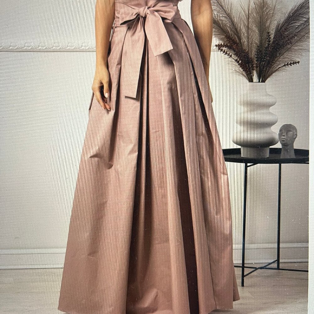 Long cotton skirt with bow, size XL, dusty pink, Nikka Place, Wolf&Badger